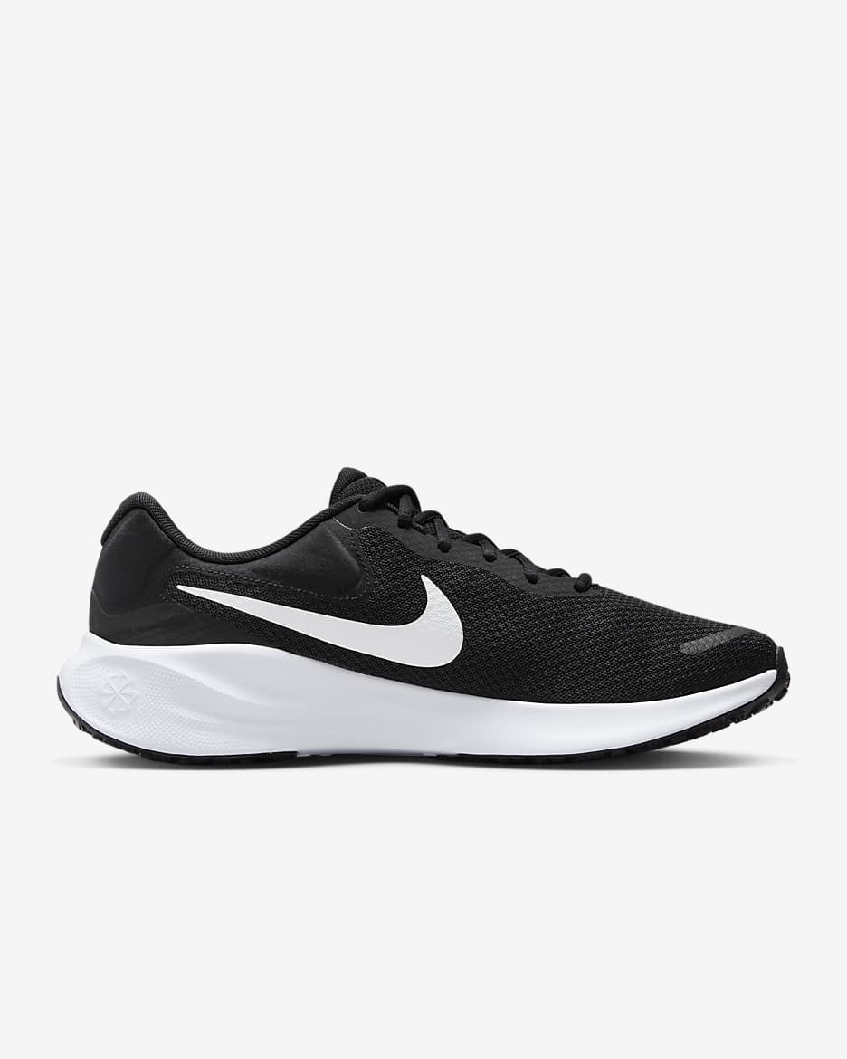 Nike Revolution 7 Black White Men s Wide Running Shoes Size 13